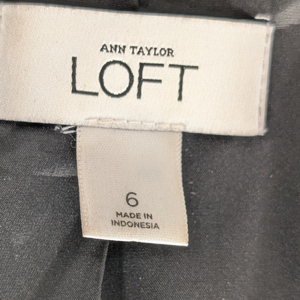 Ann Taylor LOFT Women's Classic Black Blazer Jacket Size 6 - Picture 9 of 12